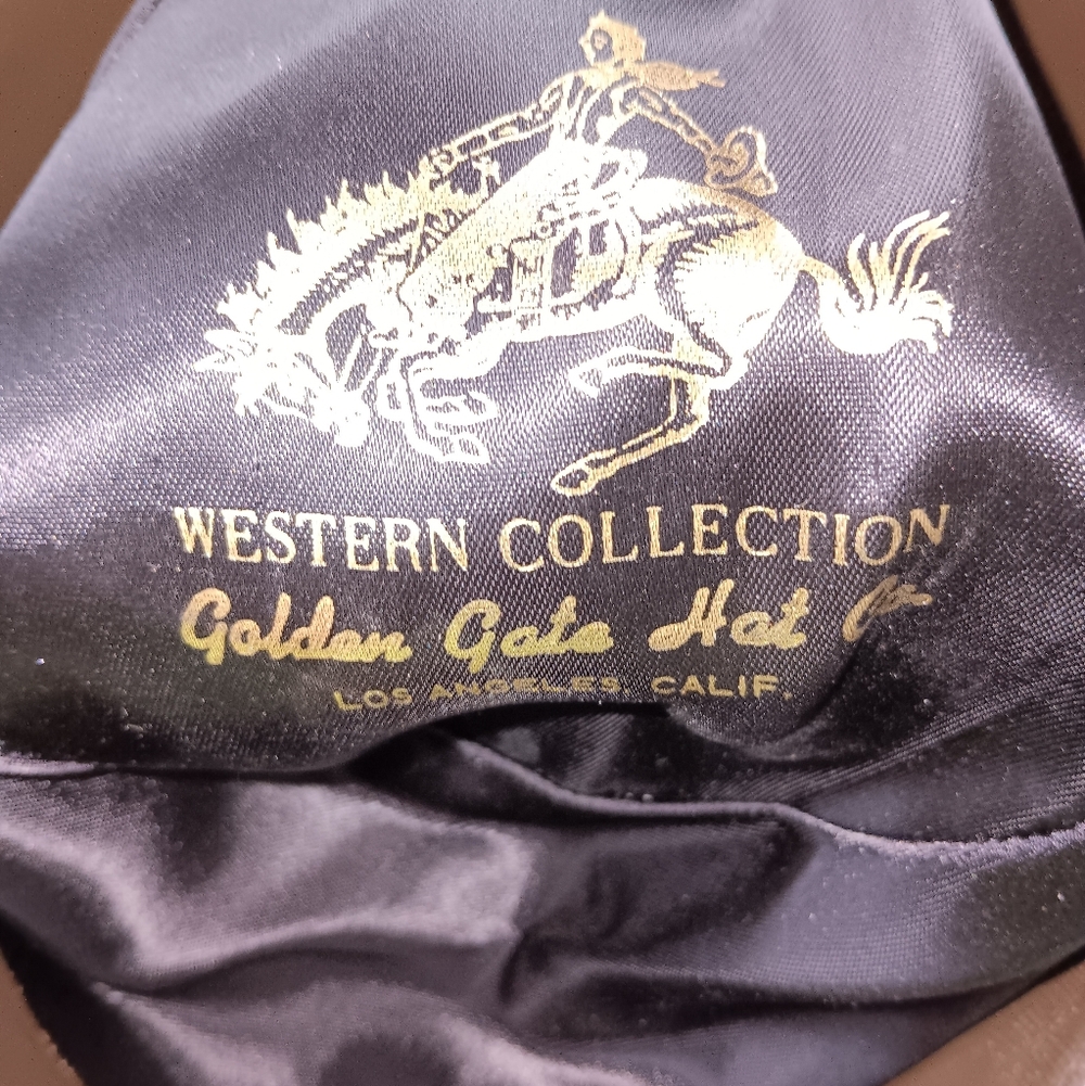 Golden Gate Hat Company Los Angeles, Calif. Rodeo Drive Men's Cowboy Hat 7 1/4 - Picture 8 of 10